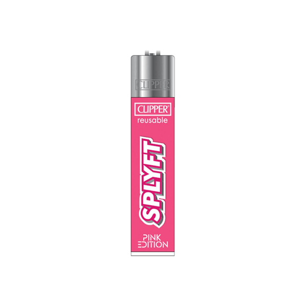 1x Clipper SPLYFT Pink Large Classic Refillable Lighter - www.justgovape.co.uk