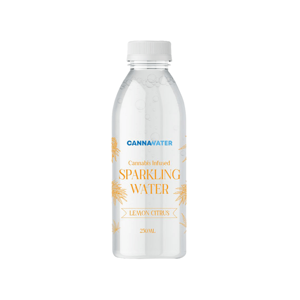 Cannawater Cannabis Infused Lemon Citrus Sparkling Water 250ml - www.justgovape.co.uk