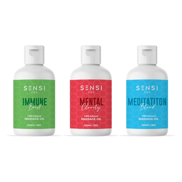 Sensi CBD 100mg CBD Massage Oil - 100ml (BUY 1 GET 1 FREE) - www.justgovape.co.uk