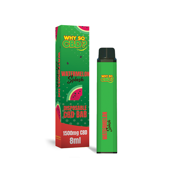 Why So CBD? 1500mg CBD Broad Spectrum Disposable Vape - 8ml - www.justgovape.co.uk