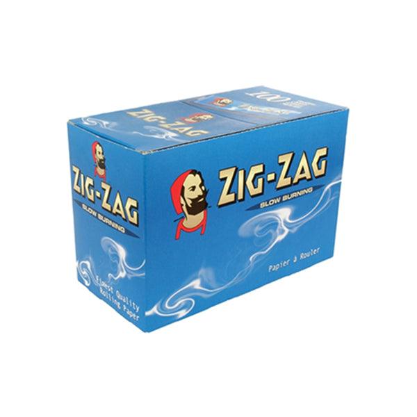 100 Zig-Zag Blue Regular Size Rolling Papers - www.justgovape.co.uk