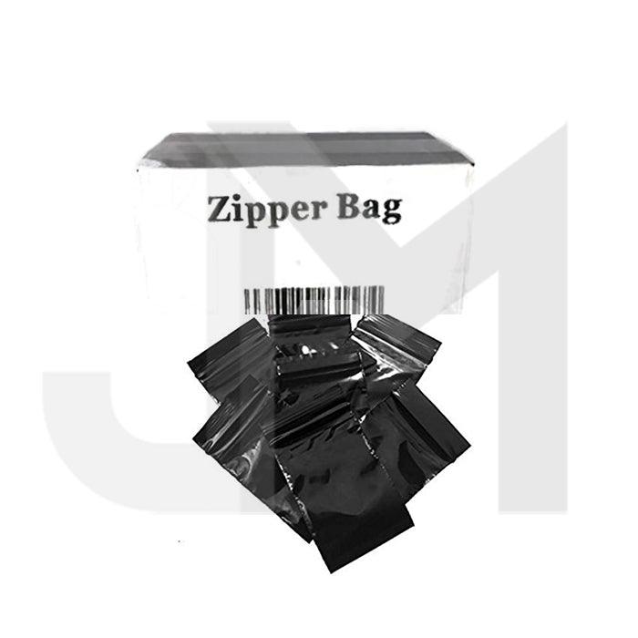 5 x Zipper Branded 30mm x 30mm Black Bags - www.justgovape.co.uk