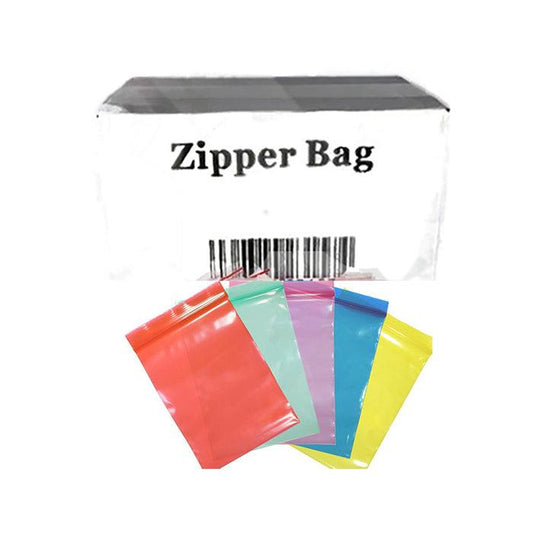 5 x Zipper Branded  30mm x 30mm White Leaf Bags - www.justgovape.co.uk